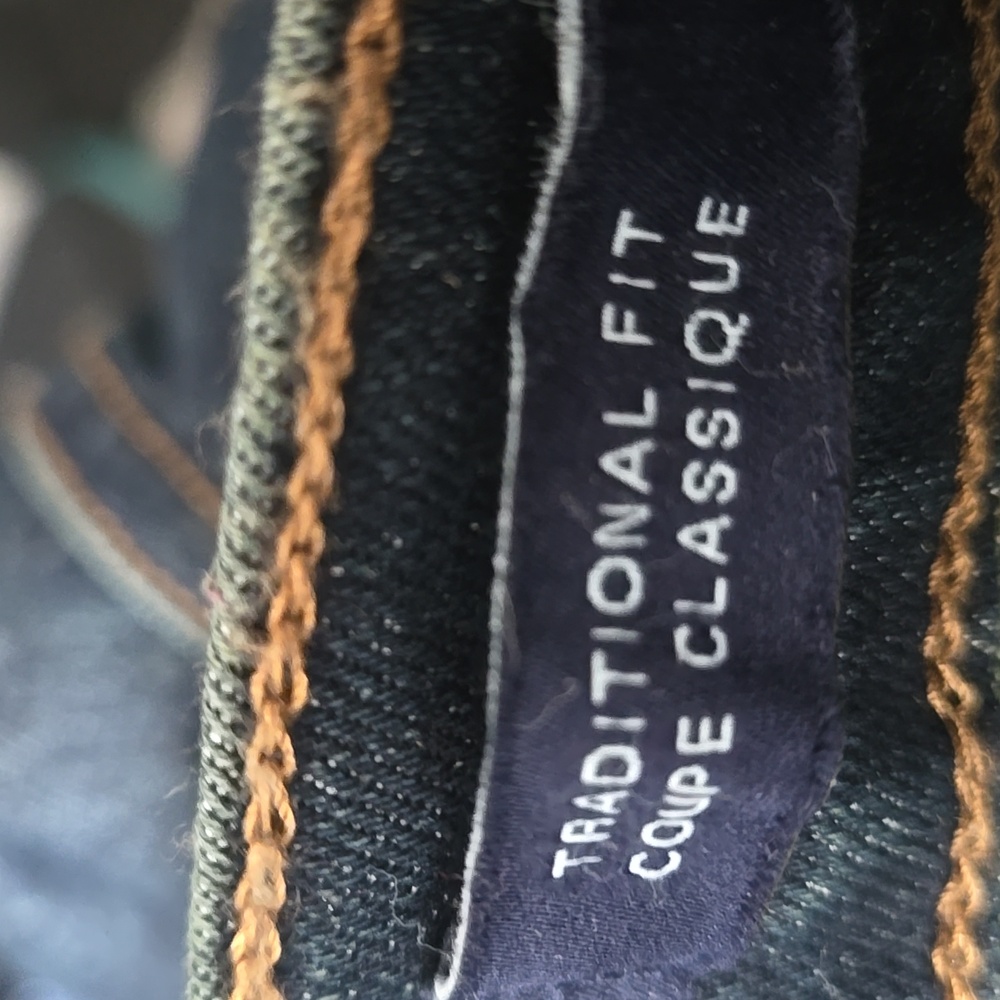NWT Lands' End Men's Straight Jeans Flannel Lined- Dark Blue, 30x32 - Picture 8 of 8
